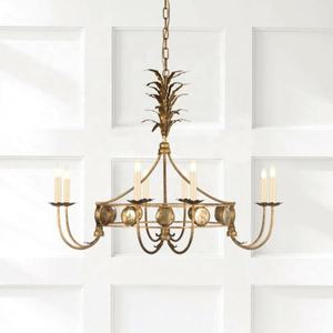 XZ classique fer salon luxe post-moderne fait à la main ancienne décoration Antique en laiton suspendu <span class=keywords><strong>bougie</strong></span> <span class=keywords><strong>lustre</strong></span> pendentifs lumière - Product Image 1