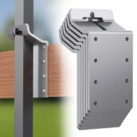 Support de montage vertical en acier pour poteau en T, à fixation unilatérale, avec revêtement en poudre, pour boîte aux lettres et support de signalisation