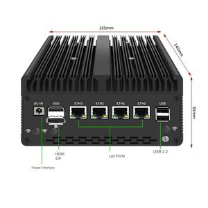 Bkhd Intel pentium 8505 tường lửa Router DDR5 4 LAN 2.5g 2/4 SFP + 10g công nghiệp PC máy tính pfsense máy chủ wins11 Ubuntu CentOS - Product Image 5