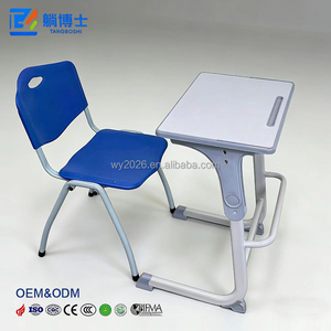 Duurzame C-vormige bureau- en stoelenset, nieuwe stijl schoolbureau en -stoel, schoolmeubelen leveranciers - Product Image 6