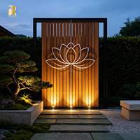 Sculpture murale en acier inoxydable argenté de grande taille RELONG, statue murale en métal en forme de fleur de lotus, design poli, style traditionnel, en vente