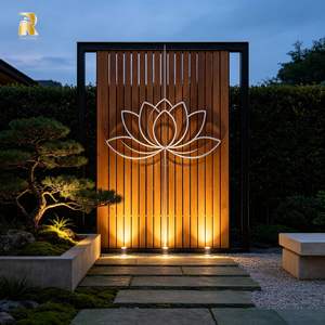 RELONG Large <strong>Silver</strong> Stainless Steel Wall Art Sculpture Metal Lotus Flower Wall Statue Polished Design Traditional Style for Sale - Product Image 4