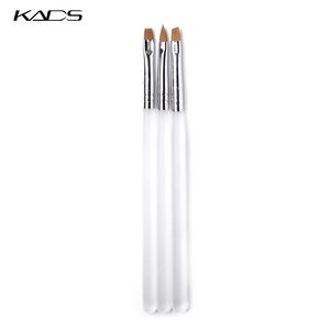 KADS – Lot de 3 pinceaux pour gel à ongles, pinceaux acryliques pour la conception, la peinture et la sculpture de vernis à ongles, outil de manucure professionnel pour salon - Product Image 4