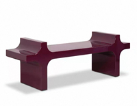 Idao – Nouveau Tabouret d'Entrée en Acrylique Mat Style Français Populaire, Design Pratique, Banc d'Art en Acrylique pour Salon, Table Basse