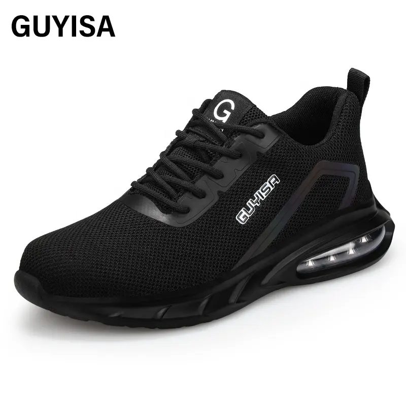 GUYISA Outdoor fashion safety shoes Lightweight air cushion PU outsole steel toe safety shoes