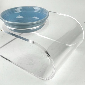 Factory Custom Clear Acrylic for Polished Surface Pet Feeder Bowl <b>Stand</b> & Platter for Dogs and Cats Display - Product Image 3
