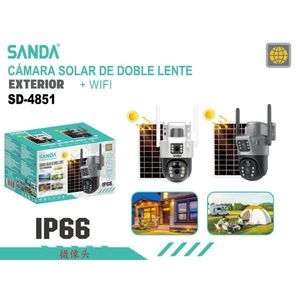 Sanda <b>Solar</b> Dual Lens Outdoor <b>Camera</b> IP66 Wifi Surveillance Cam - Product Image 3