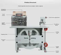Machine de découpe de tuyaux thermorétractables en PVC à soufflets entièrement automatique XFX, contrôlée par CNC PLC, avec moteur à engrenages, pour tuyaux en plastique, 220V 300W