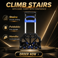 Chariot d'escalade portable en aluminium à six roues, pliable, le plus vendu pour usage industriel, OEM GS