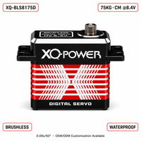 Servomoteur RC Robot UAV XQ-BLS8175D 75kg Étanche Sans Balais Numérique Haute Vitesse Engrenage en Acier Inoxydable Aluminium CNC 8.4V