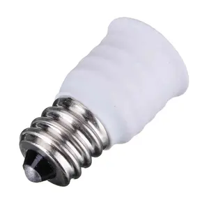 Dönüşüm lamba tutucu adaptörü dönüştürücü E12 E14 lamba taban soketi için LED halojen Halogen ampul siyah beyaz