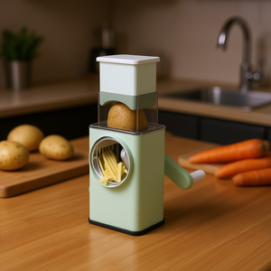 Coupe-légumes rotatif Myrva, machine à faire des frites, manuel, en plastique, lame en acier inoxydable, facile à nettoyer, lavage à la main uniquement - Product Image 2