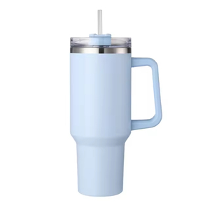Portable 40oz 1200ml Stainless Steel Vacuum Insulated Tumbler Cup <b>with</b> <b>Straw</b> and Handle - Product Image 4