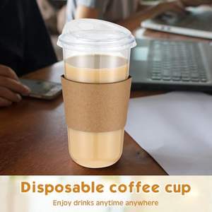 أغطية رشفة شفافة 18 أونصة للاستعمال مرة واحدة بقطر 90 من القهوة المثلجة للمشروبات الباردة - Product Image 5