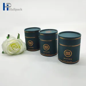 Bote de té ecológico con muestra gratis, tubo de papel de calidad alimentaria, embalaje de té de papel Kraft personalizado