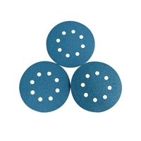 Outils abrasifs, papier abrasif doré bleu de 125 mm (5 pouces), papier abrasif à crochets et boucles, disque de ponçage et de polissage pour l'élimination de la peinture automobile