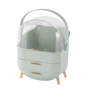 Organisateur de maquillage LYDHoome HD002 contemporain, grande capacité, en plastique, avec tiroirs, couvercle transparent, robuste, écologique, pour le rangement des cosmétiques - Product Image 3
