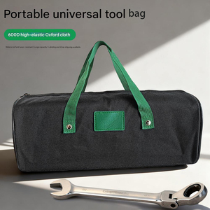 Sac <span class=keywords><strong>à</strong></span> outils multifonctionnel en tissu Oxford 600D imperméable, robuste et durable, pour le rangement d'outils électriques et de quincaillerie - Product Image 3