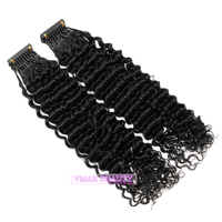 VMAE Extensions de cheveux humains 6D vierges Remy vietnamiennes en gros, bouclées afro crépues, pour pose à la machine
