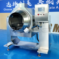 Mesin Pengaduk Masak Putar Industri dengan Drum Pemanas Elektromagnetik untuk Pengolahan Sayuran dan Daging