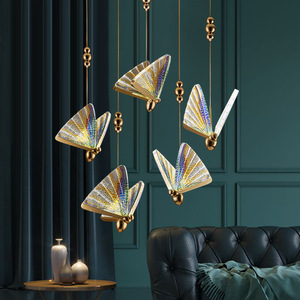 Hotel Moderne Hangende Plafondlamp Acryl Vlinder Hanglamp Decoratieve Kroonluchter - Product Image 6