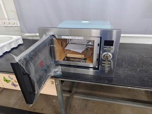 Horno <span class=keywords><strong>Microondas</strong></span> Eléctrico de Acero Inoxidable con Temporizador Mecánico, Capacidad de 25L, Función de <span class=keywords><strong>Grill</strong></span>, para Uso Doméstico y en Hoteles - Product Image 5