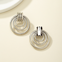 Grandes boucles d'oreilles Vintage en métal torsadé pour femmes, couleur or, breloque Sexy, déclaration spirale tourbillon bijoux vente en gros