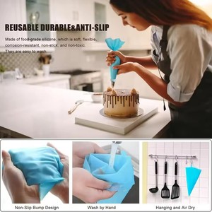 Piping Bags Cake Decorating <b>Tools</b> Reusable <b>Silicone</b> Pastry Bag Stainless Steel Nozzle Piping Nozzles Pastry Set Baking <b>Tools</b> - Product Image 2