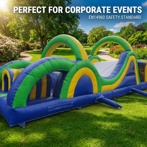 Pista <span class=keywords><strong>de</strong></span> Obstáculos Inflable <span class=keywords><strong>de</strong></span> Grado Comercial <span class=keywords><strong>de</strong></span> 40 pies <span class=keywords><strong>de</strong></span> Largo para Eventos Corporativos y Formación <span class=keywords><strong>de</strong></span> Equipos, Certificada EN14960 - Product Image 6