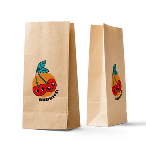 Factory Supply <strong>Custom</strong> <strong>Printed</strong> SOS <strong>Paper</strong> <strong>Bag</strong> <strong>Flat</strong> Bottom Recyclable Kraft <strong>Paper</strong> <strong>Bags</strong> Wholesale for Food Packing Without Handle - Product Image 1