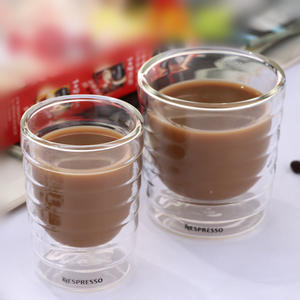 Ensemble de tasses à café en verre à double paroi élégantes et résistantes à la chaleur de 80 ml, 150 ml et 350 ml pour un usage domestique, avec poignée, pour café et eau - Product Image 5