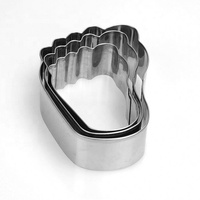 5Pcs Hartvormige Rvs Cookie Cutter Gebak Biscuit Cutter