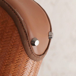 Bamboo Weaving Crossbody Bag Handmade Cover Type Everyday Outfits Fall 2023 - Product Image 4