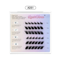 Extensions de cils auto-adhésives faites à la main sans colle, ensembles de faux cils faciles à utiliser à la maison