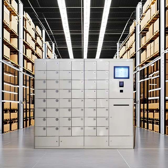 Supermarket Electronic Digital Storage Locker System Face Recognition Smart Cabinet LV Products