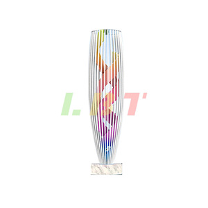 Escultura de Torre de Agua Iluminada de Acero Inoxidable para Plaza, Decoración Metálica para Jardín, Montaje en Suelo para Exteriores - Product Image 3