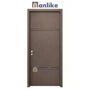 Porta de entrada luxuosa Wpc para quarto exterior de madeira maciça à prova d'água Dubai, quarto cinza, moldura exterior