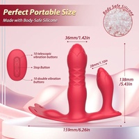 Vibrateur télescopique à porter sur les pantalons, télécommande sans fil, masseur clitoridien et point G, stimulateur anal, 10 modes de vibration, pour femmes