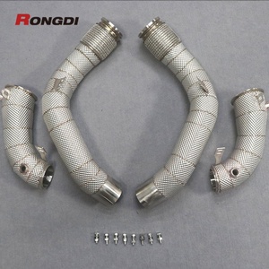 RONGDI Acier inoxydable 304 1,5 mm, bouclier thermique brossé pour tuyau d'échappement, pour M5 F90 2018-2021 S63B44B 4.4T avec ajustement parfait à 100 % - Product Image 1