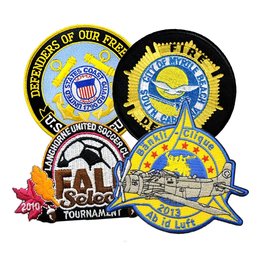 Patches bordados personalizados da marca do etiqueta do logotipo da vestuário