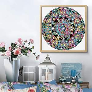 Quadrato moderno <span class=keywords><strong>Mandala</strong></span> Set parziale diamante di cristallo di pittura per la decorazione della parete di casa regalo per la Still Life - Product Image 5