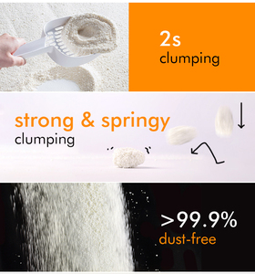 Agrupación suave no tóxica libre de polvo hecha de ingredientes orgánicos y gatos adultos sin productos químicos nocivos Arena para gatos de tapioca - Product Image 3