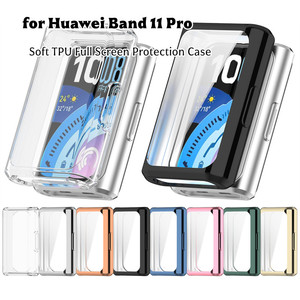 Étui de montre pour <span class=keywords><strong>Huawei</strong></span> <span class=keywords><strong>Band</strong></span> 11 Pro, protecteur d'écran, cadre de protection complet en TPU souple plaqué - Product Image 1