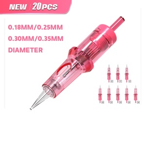 Ambition 20Pcs/box <strong>Pink</strong> 1RL 3RL 5RL 7RL 5F 7F Eyebrow Eyeliner Lips Disposable Tattoo Cartridges <strong>Needles</strong> for Permanent Makeup - Product Image 3