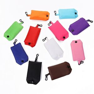 Wholesale Solid Color Foldable Polyester Shopping <b>Tote</b> <b>Bag</b> in Stock Custom Logo - Product Image 2