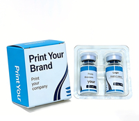 Étiquettes et boîtes personnalisées YZM pour flacons 3ml 10ml 30ml, conception gratuite, autocollants pour emballage en plateau plastique 1/2 paquet