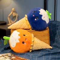 Cartoon Fruit IJsjes Kussen Pluche Speelgoed Pop met PP Katoenen Vulling 40cm Kinderen Rustgevende Knuffeldier Ragdoll