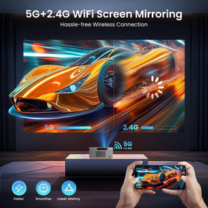 A80 Mini 1080P LCD <b>Projector</b> With Auto & 5G WiFi 4500 Lumens <b>Android</b> OS Stereo Portable 4K Home A80 Short Throw Video <b>Projectors</b> - Product Image 3
