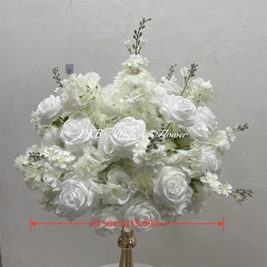 <b>Table</b> Wedding Flower Ball Centerpiece White Roses Artificial Flower Ball Wedding Centerpieces - Product Image 3
