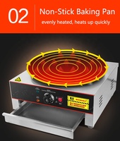 Machine à crêpes électrique 40CM, équipement de collation, Machine à crêpes en acier inoxydable